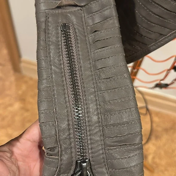 Line Lambskin Leather Jacket - Picture 2 of 8